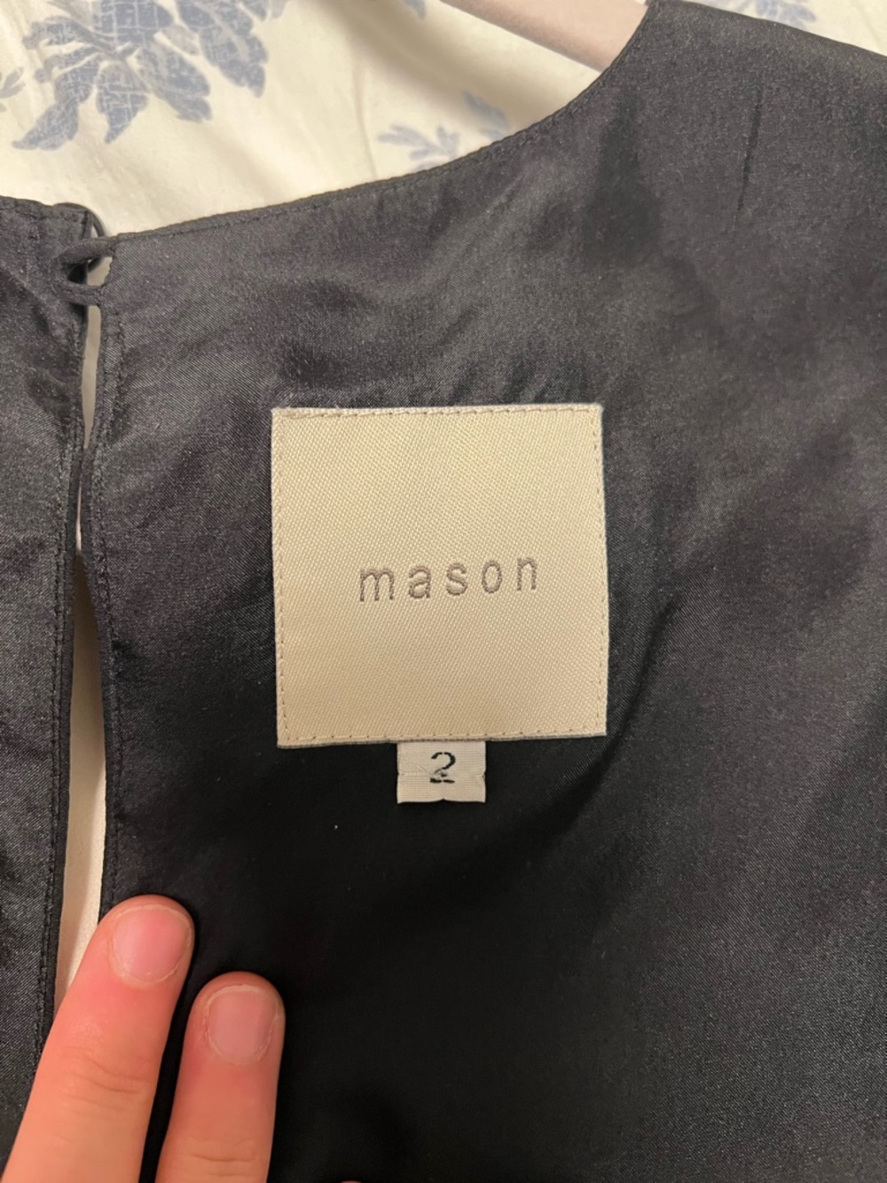 MASON Sleeveless V-Neck Shift Dress with Cream Inset - Picture 5 of 5